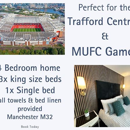 Waterside Mufc & Trafford Centre Townhouse 4 Bedroom Free Parking Manchester Zewnętrze zdjęcie